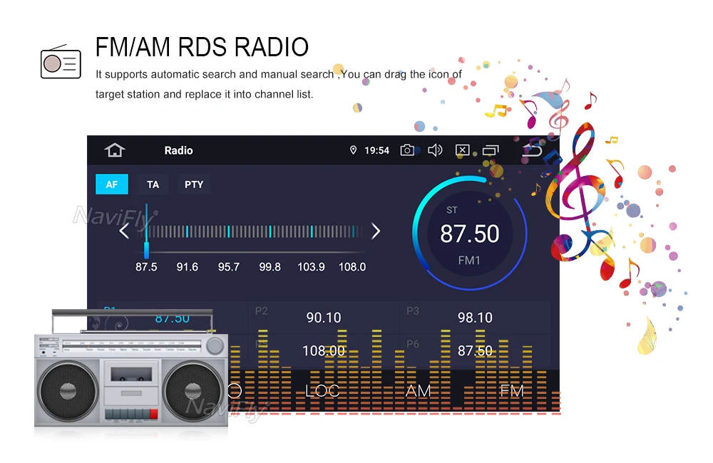 NaviFly ips экран DSP Android 9,0 Автомобильный мультимедийный плеер для Dacia Duster Logan Sandero Lada Xray 2 с Wifi gps навигационный микрофон