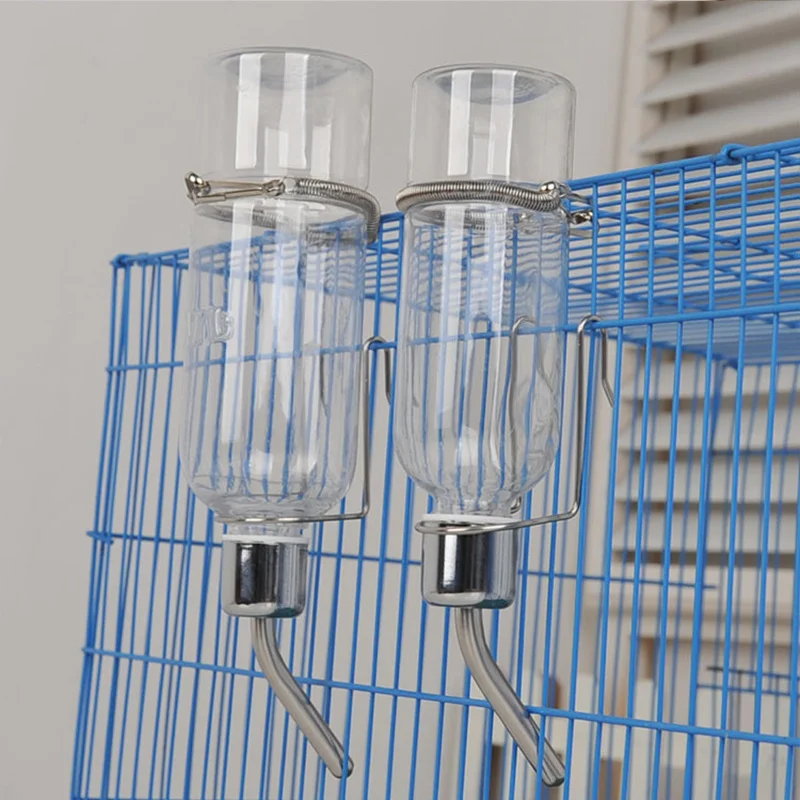 

Stainless Steel Rabbit Squirrel Drinking Waterer Plastic Water Feeder Pet Supplies Hamster Guinea Chinchilla Drink Water Bottle