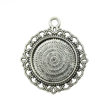 

10pcs 20mm Inner Size Antique Silver Color Antique Bronze Color Zinc Alloy Cameo Cabochon Base Setting For Jewelry Making