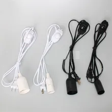 Цоколи E27 1,8 м диммер шнур питания с переключателем кабель с переключателем провода для настольной лампы люстры E14 патрон лампы 220 В 110 В