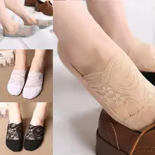 IMucci/1 пара прозрачных кружевных цветов, короткие носки до лодыжки, женские летние открытые носки-лодочки, женские мягкие низкие невидимые носки