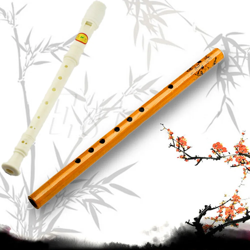 ИРИН 1 шт. Китайский традиционный 6 отверстий бамбуковая флейта Вертикальная флейта кларнет Студент музыкальный инструмент дерево белый цвет как подарок