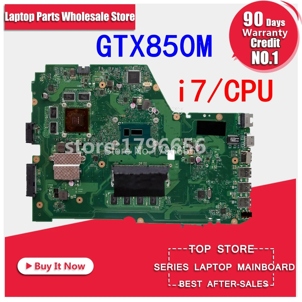 

GTX850M i7 cpu 4GB/RAM X751LK motherboard REV 2.0 For Asus X751L K751L X751LK X751LX laptop motherboard X751LK Mainboard 100% OK