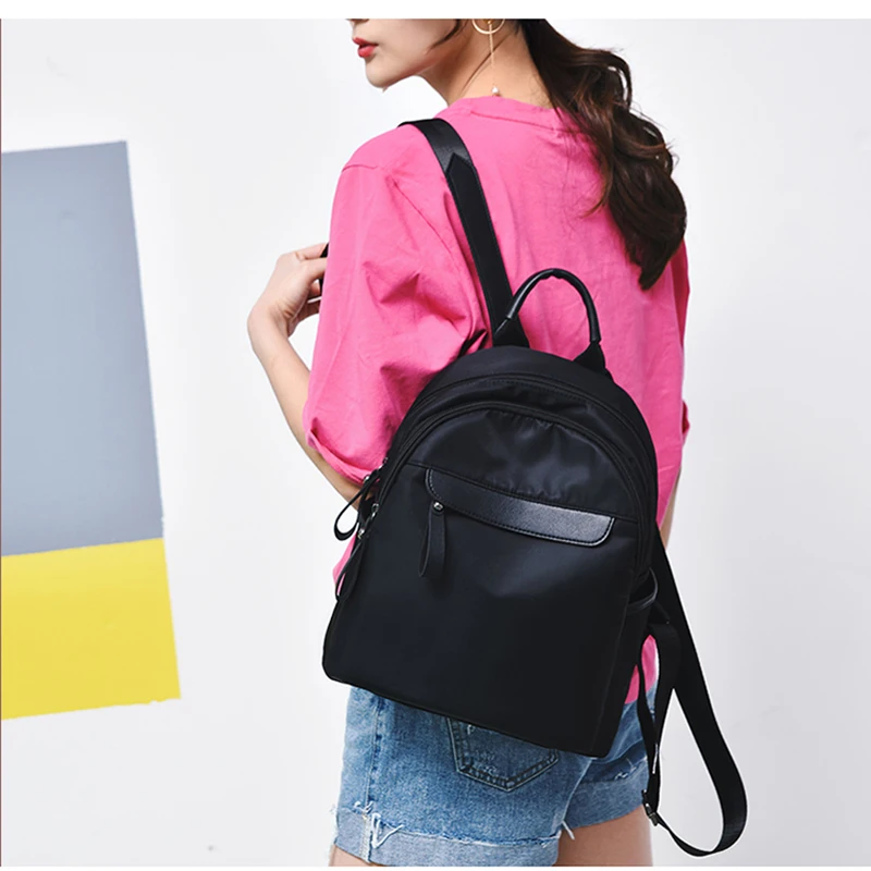 2018 Oxford moda Mochilas mujer joven señora mochila impermeable chica colegio escuela bolsa de viaje Negro rojo mochila caliente