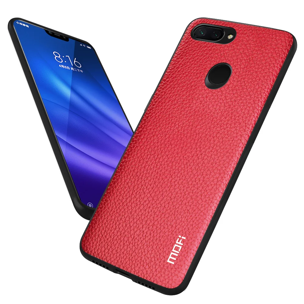 MOFi чехол для телефона для Xiaomi mi 8 Lite задняя крышка из искусственной кожи корпус для Xiaomi mi 8 Youth Conque для mi 8X Capa