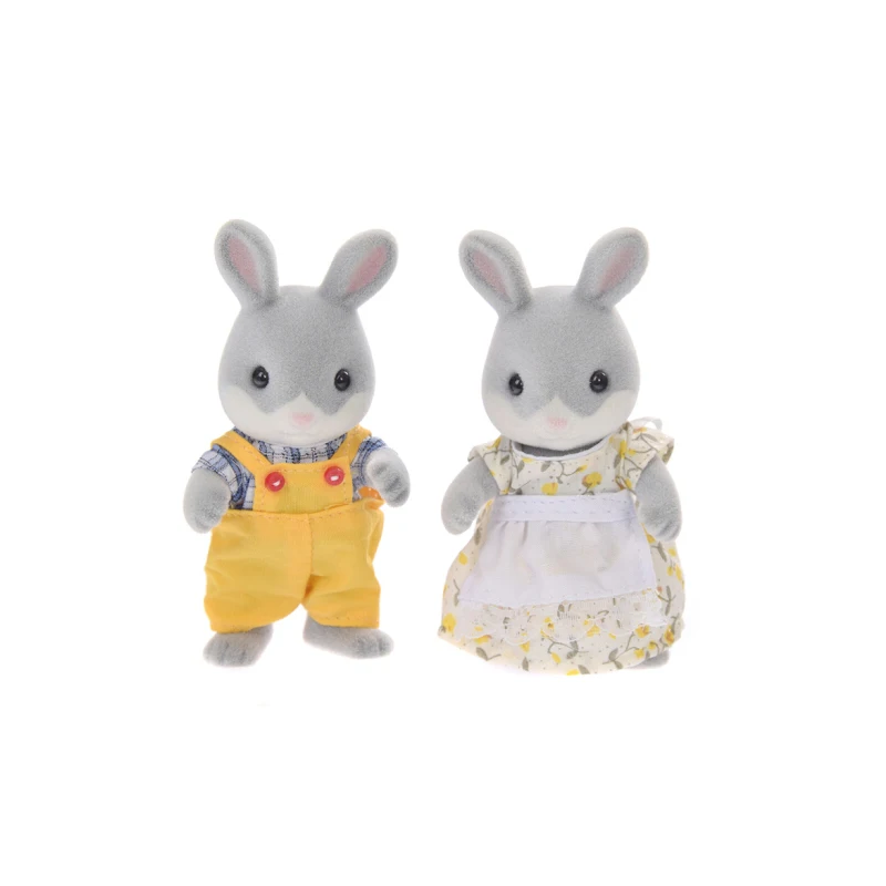 Sylvanian Families хлопковый хвост кролик семейный кукольный домик 4 шт. Набор фигурок родители и дети игрушка-подарок для девочки Новинка 41030