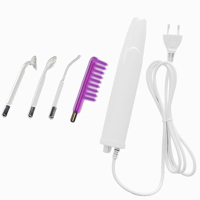 Violet Wand Portable High Frequency Electrotherapy Facial Machine Spot Acne Remover Face Skin Wrinkle Scalp Massager Electrode