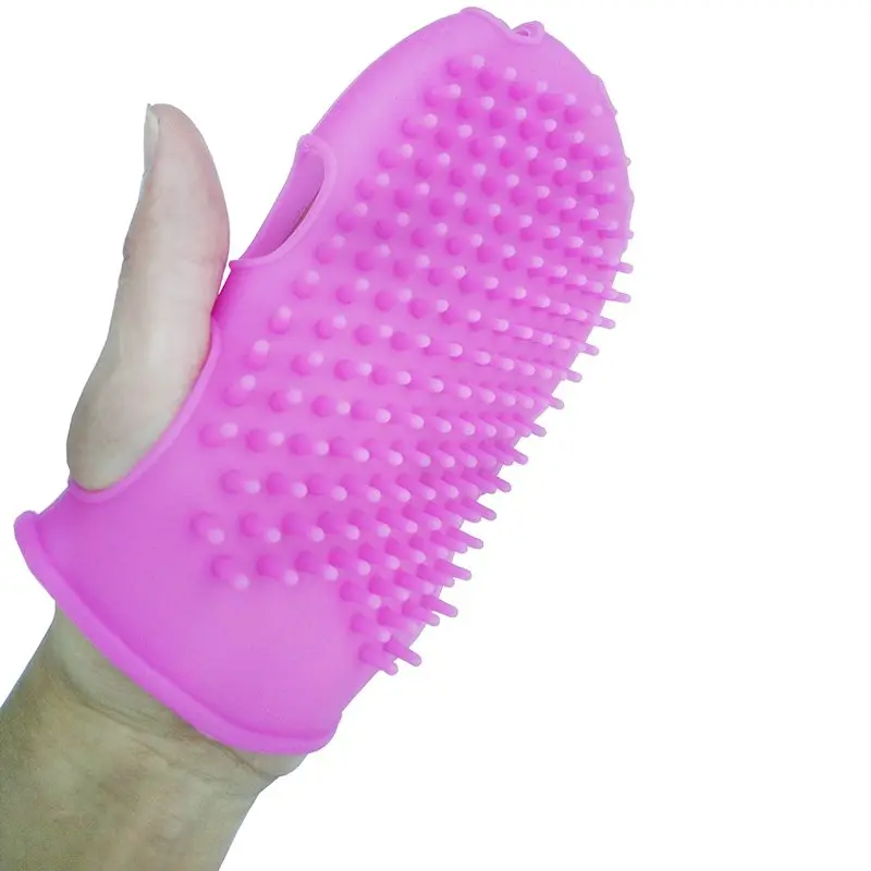 Silicone Skin Massage bath brush for body scrub Bathing shower gloves towel massager bathroom tool clean stress relax health skin care mask cotton hot compress towel wet compress steamed face towel opens skin pore clean hot compress