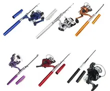 Telescopic Rod Ice Fishing Portable Pen Rods Pocket Aluminum Alloy Fishing Rod with Reel Fishing Tackle Rod Reel Combo