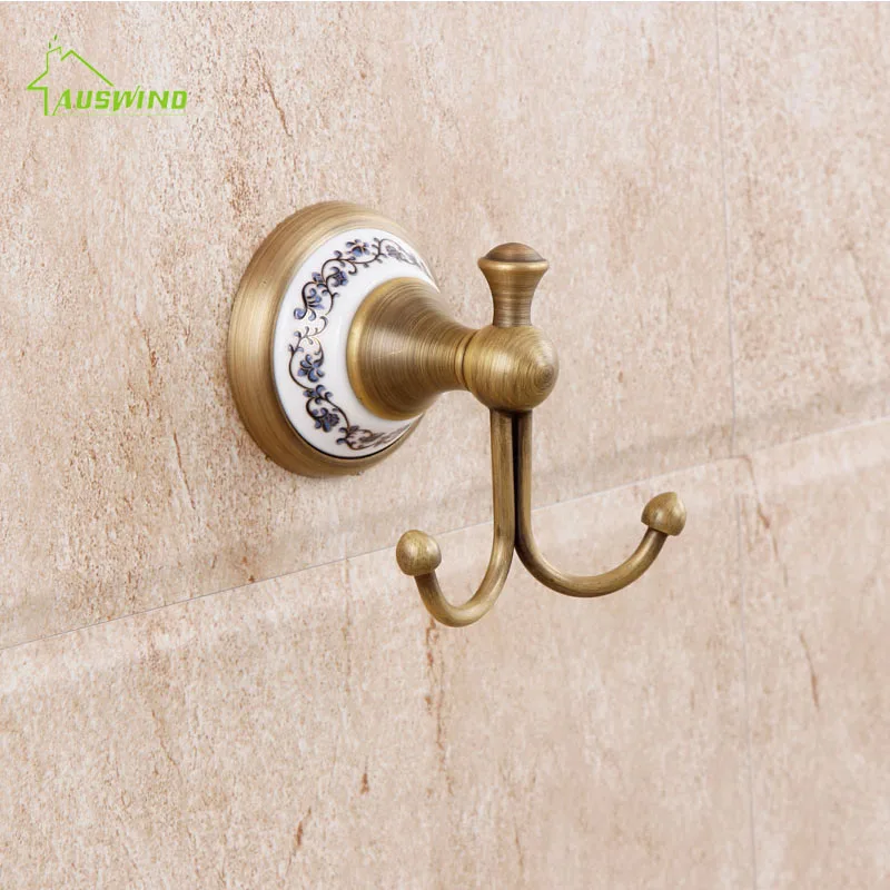 Bronze Classic Solid Brass Coat Hook Luxury Bathroom Hardware Wall