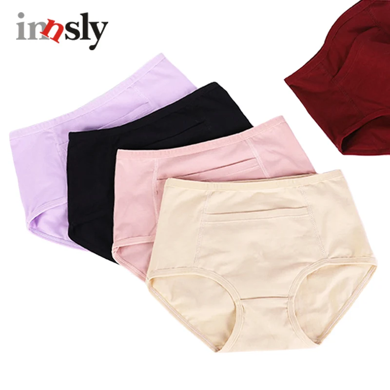 

6XL Big Size Panties Women Underwear with Pocket Female Cotton Briefs Large Size Ladies Panties Candy Colors