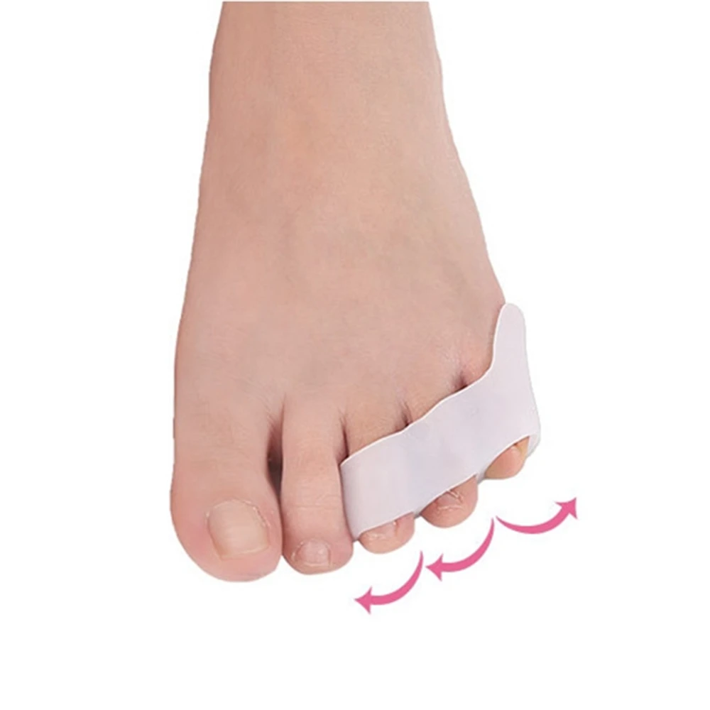 2Pcs Silicone Toe Separator 3 Holes Little Toe Varus Corretcor Foot Toes Straightener Hamme Foot Relief Corrector For Foot Care