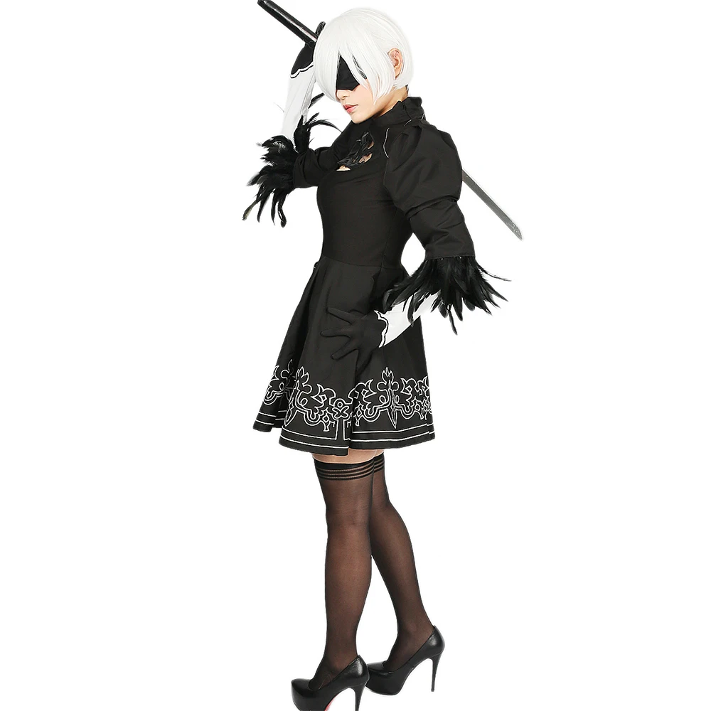 Костюм XCOSER NieR: Automata 2B для девочек сексуальные модные платья маскарадная юбка