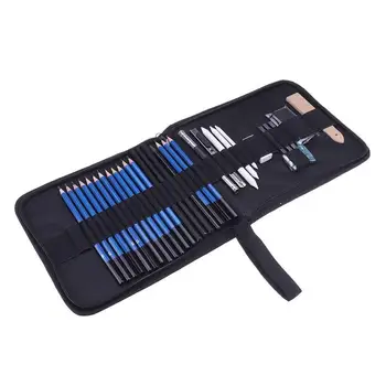 

35x Sketch Pencil Set Professional Sketching Drawing Kit Wood Pencil Pencil Bags For Painter School Students Art Supplies