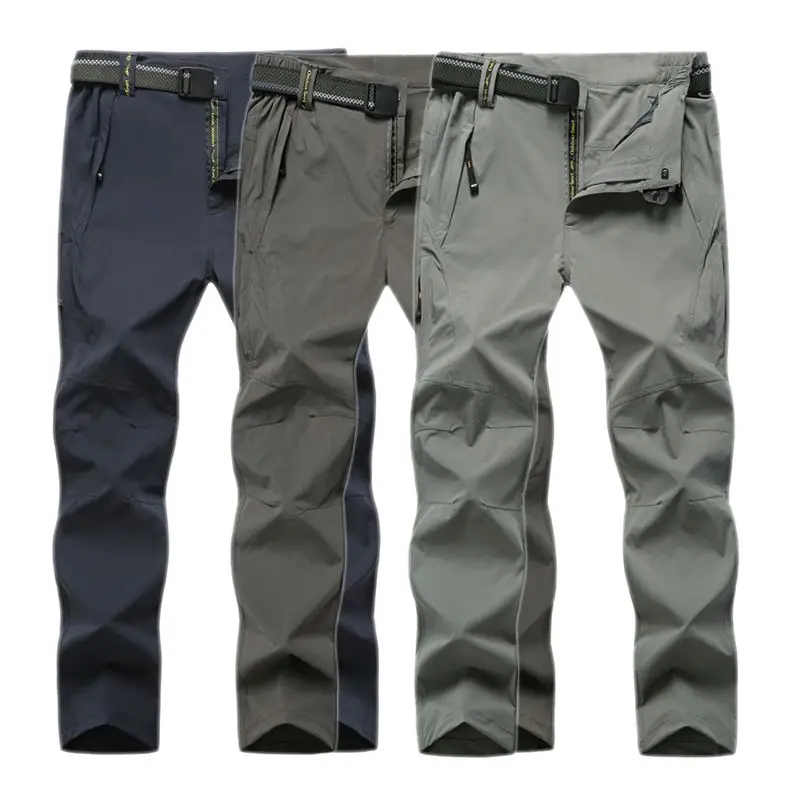 Pantalones de senderismo al aire libre Softshell hombres 5XL 6XL 7XL 8XL impermeable transpirable Bottoms hombre senderismo deportes pantalones de gran tamaño