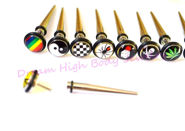 Fake Cheater Stretcher Stainless Steel Ear Rivet Taper Plug Fake Cheater Stretcher Stainless Steel Ear Rivet Taper Plug Tunnel Gauges Earring For Women Men