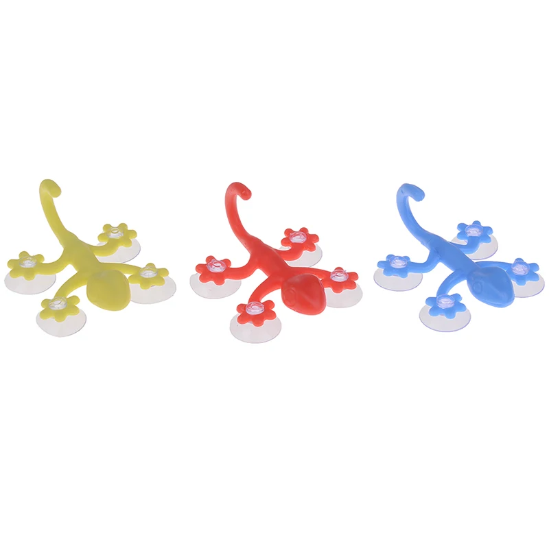 أبو بريص قوية البلاستيك أربعة شفط أكواب هوك حمالة تعليق جدارية الديكور المنزلية الحمام المنزل تخزين مصاصة السنانير