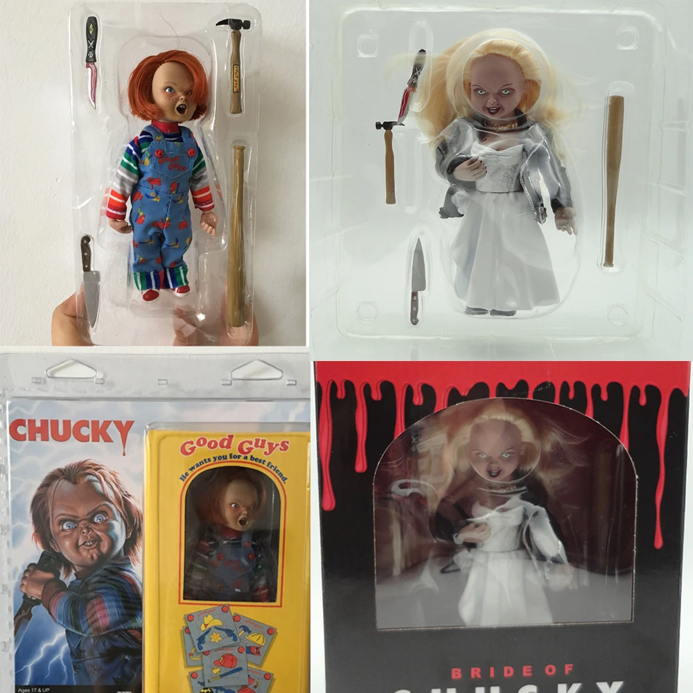 4 Arten Neca Gute Jungs Kind Der Spielen Scary Braut Von Chucky Horror Puppe Chucky Pvc Action Figure Spielzeug Halloween Geschenk Action Figures Aliexpress