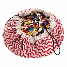 7 цветов, красная и Синяя волнистая полоса, Convas, Оксфорд, игровой коврик, сумка для хранения/детский игровой коврик/сумка для хранения игрушек/Детская сумка