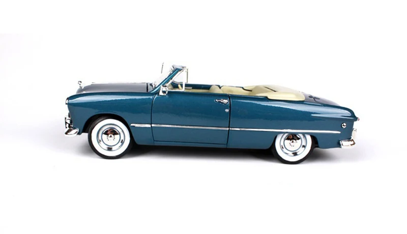 1:18 Ford 1949, винтажная Классическая машинка, синий/черный сплав цинка, модель автомобиля, подарки, игрушки, коллекция Brinquedos