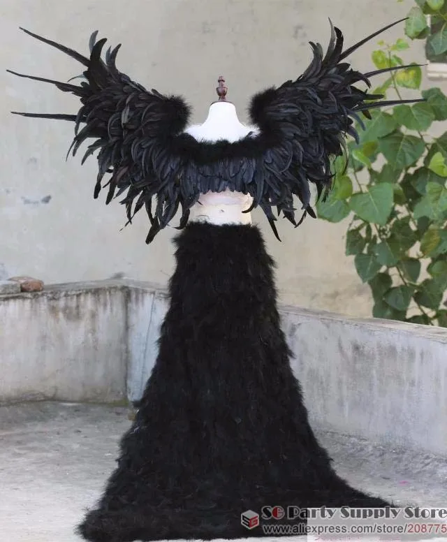 Новое поступление, черные крылья ангела, вечерние, свадебные, сексуальные, большие волшебные крылья, 140*90 см, EMS