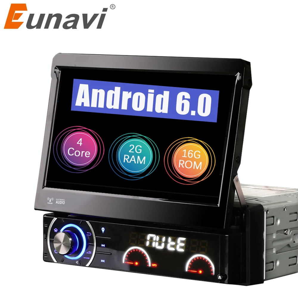 

Eunavi Quad core Pure android 6.0 Car DVD GPS radio playe Universal 1 Din with WIFI 4G stereo audio Capacitive screen swc