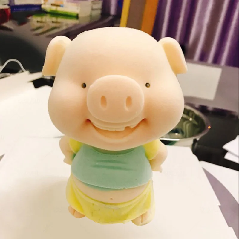 

3D Cartoon Pig Silicone Mold DIY Aromatherapy Plaster Gypsum Silicone Mould For Car Home Decoration Clay Molds