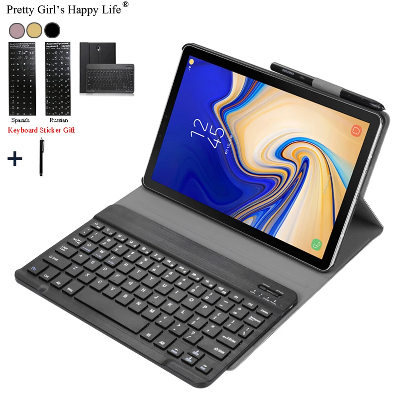 Case For Samsung Galaxy Tab A A2 10.5' 2018 Sm T590 T595 T597 Detachable  Wifi Bluetooth Keyboard Leather Cover Funda+pen Holder - Tablets & E-books  Case - AliExpress