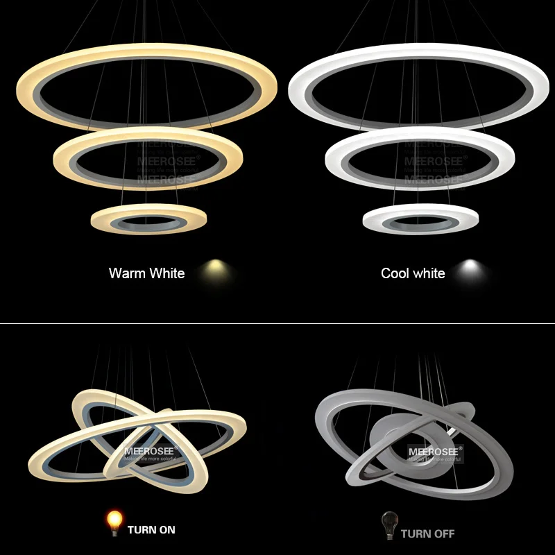5057W Modern Chandelier Acrylic LED light fixture decorative indoor lighting office dinning room pendant light lamp Lustre (11)