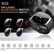 Hot Smartwatch M26 Sport Bluetooth Smart Watch Music Player Pedometer Stopwatch For apple IOS Android wristwatch