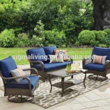 Всепогодный садовый инвентарный куб стол Плетеный классический диван