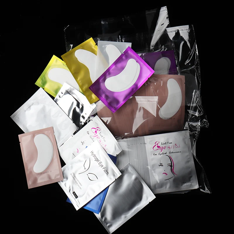 

100 pairs Eyelash Extension Paper Patches Grafted Eye Stickers 11 Color Under Eye Pads Lint free Stickers for False Eyelashes