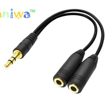 1 шт черный/белый 3,5 мм 1 в 2 пары аудио линейный наушник гарнитура разветвитель для наушников для Планшета Телефона Android мобильного MP3 MP4