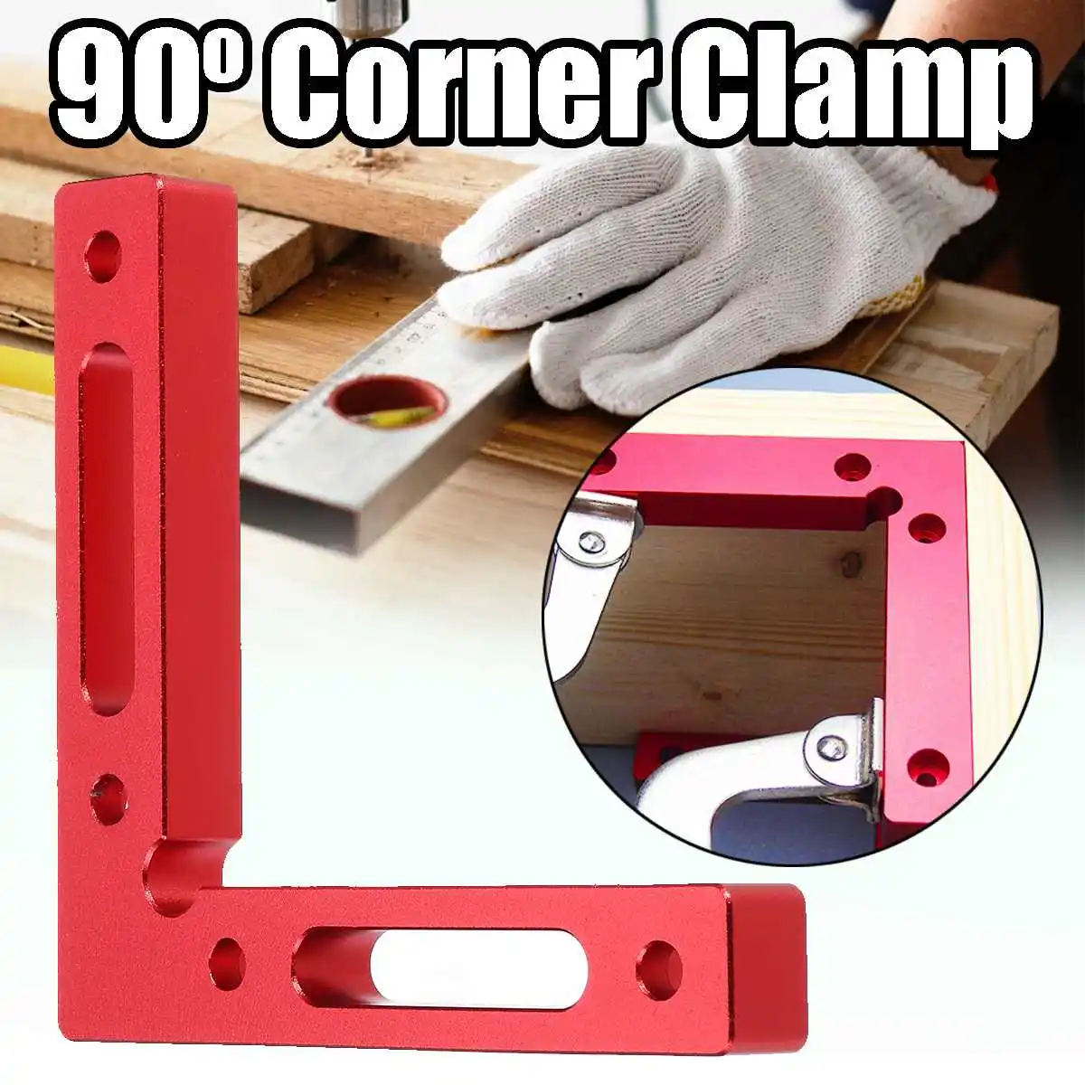 

New Corner Clamp for Wood/Metal Right Angle/90 Degree Weld/Welding Woodworking Precisions Right-angle Square Ruler Clamp
