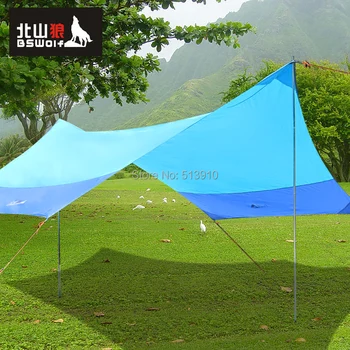 

BSWolf 420*350m 210D waterproof oxford tarp tent/gazebo/sun shade tent/beach sun-shading canopy large space awning