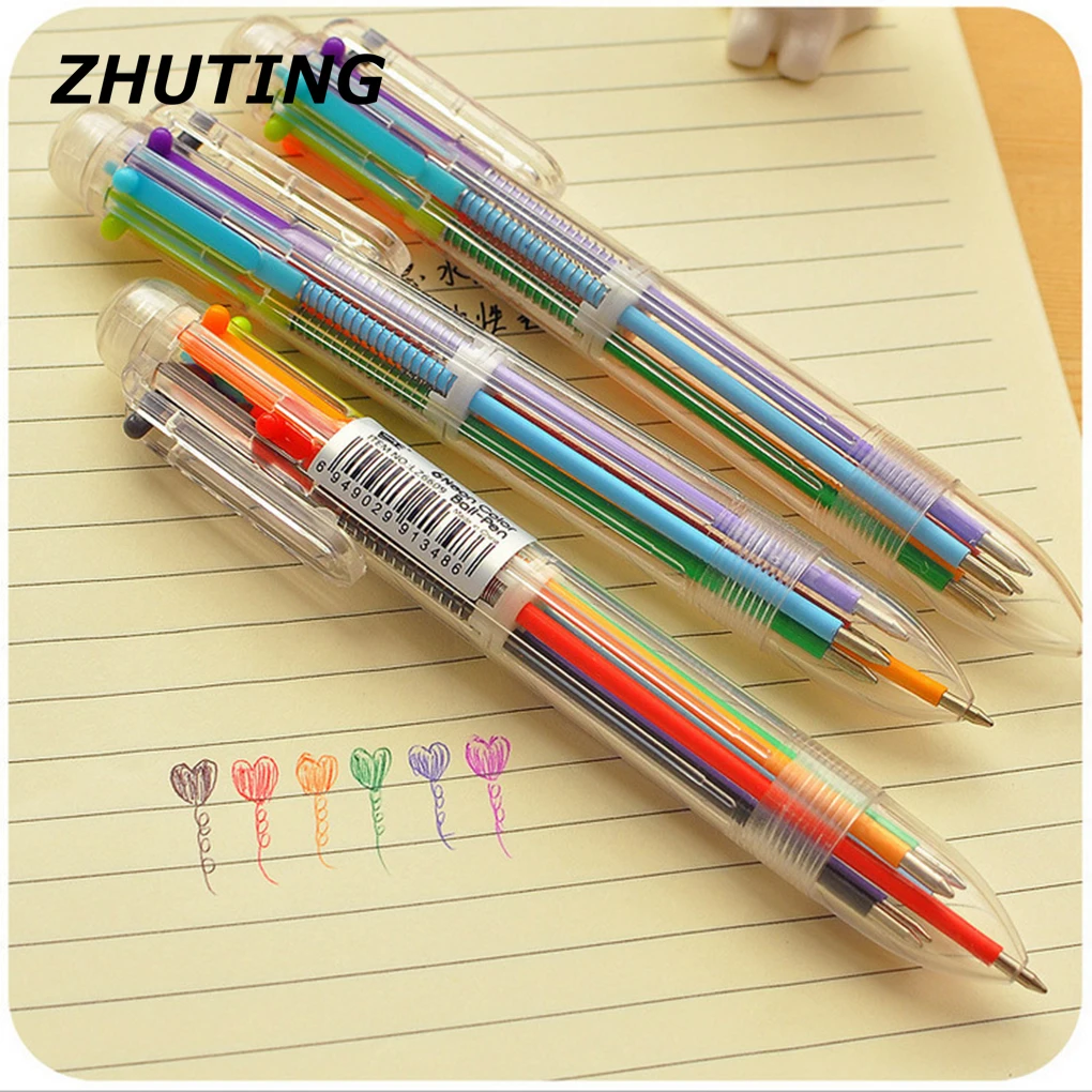 5Pcs All in One 6 Colour Pen Colour Pen Paitting Tool School Supplies