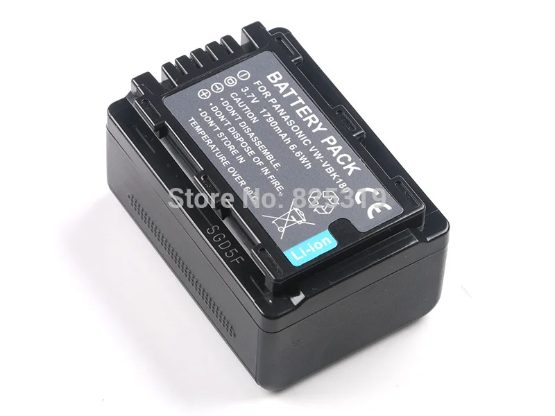 

VW-VBK180 VBK180 rechargeable Battery Camera Batteries for Panasonic VW-VBK180K VW-VBK180E VW-VBK180PP VW-VBL090GKK