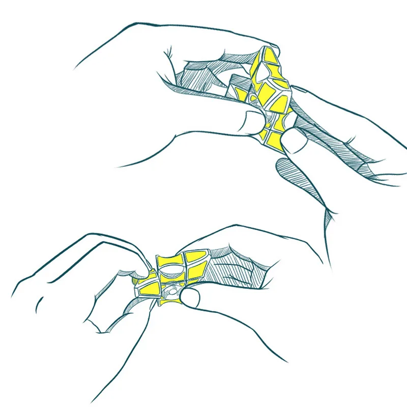 Qiyi mofangge полностью функциональный 1x3x3 волшебный кубик и Спиннер, ручной Спиннер для пальцев, интеллектуальные игрушки для снятия стресса, головоломка