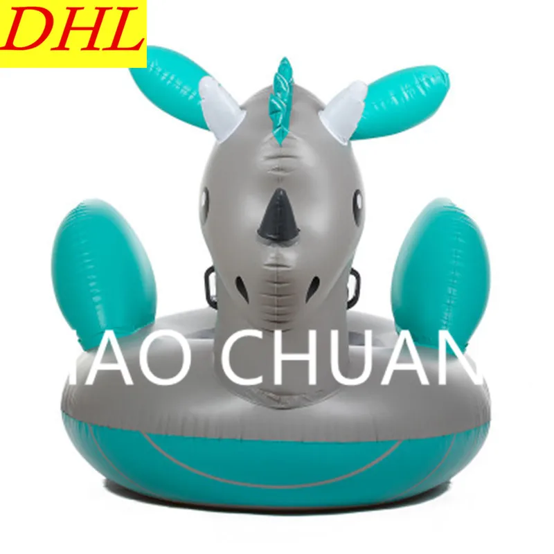 Children Adult Inflatable Silver Dragon Mounts Floating Bed Floating Mat PVC Thicken Water Sports Goods G1402