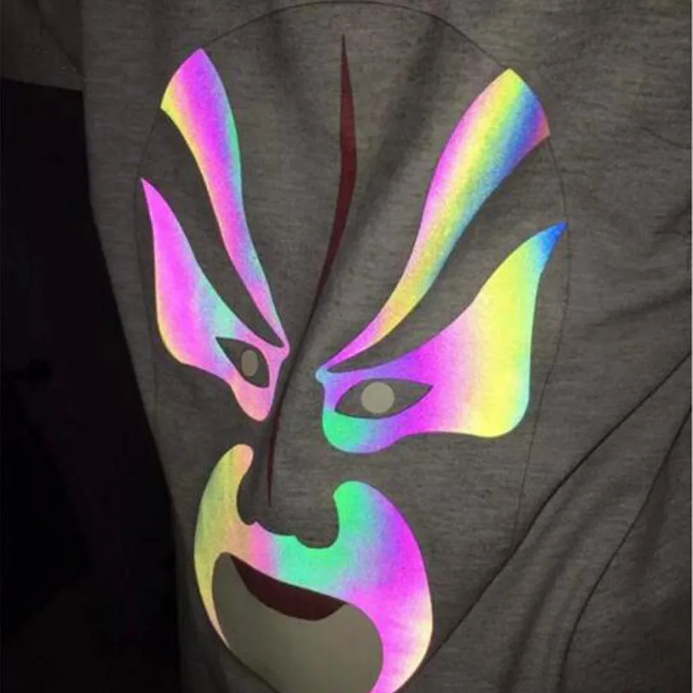 reflective rainbow heat transfer vinyl iron on fabric htv press cutter