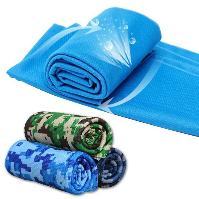 Camouflage Sports Towel Polyester Travel Fabric Quick Cool Drying Camo