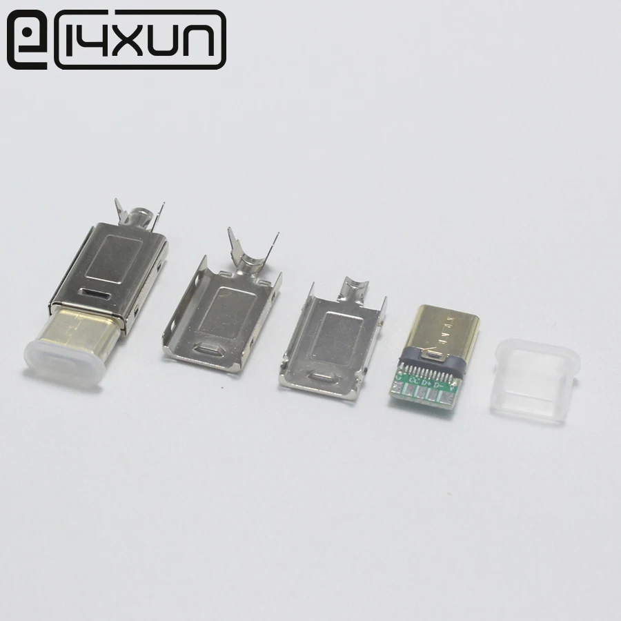 EClyxun 1 комплект USB 3,1 тип-c к тип-c вилка медная сварочная двухсторонняя вилка для DIY данных зарядный разъем для OD 3.0mm2 кабель