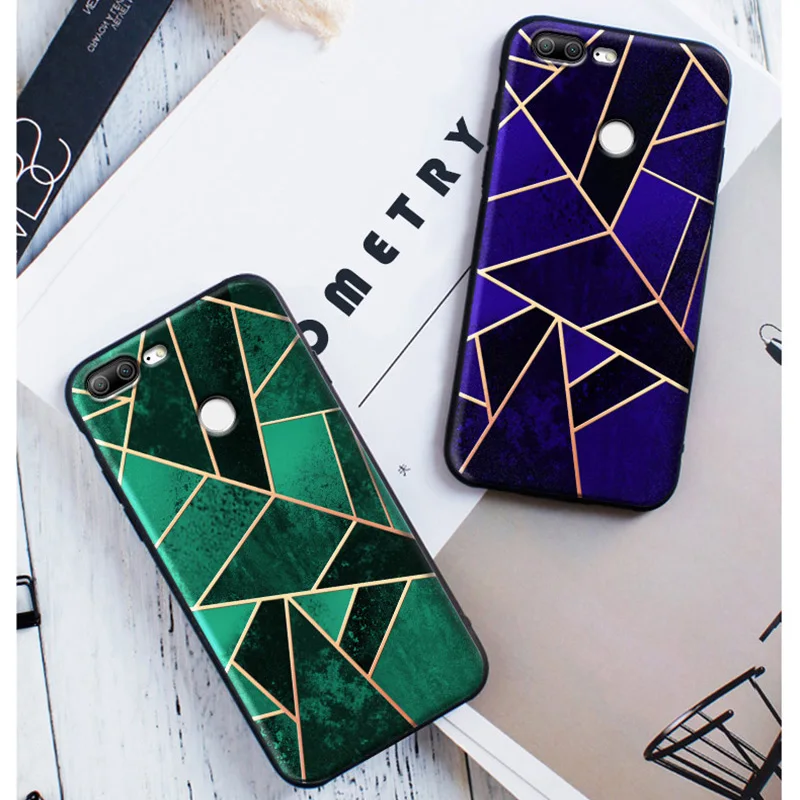 Geometric  silicone case honor 9 lite (12)