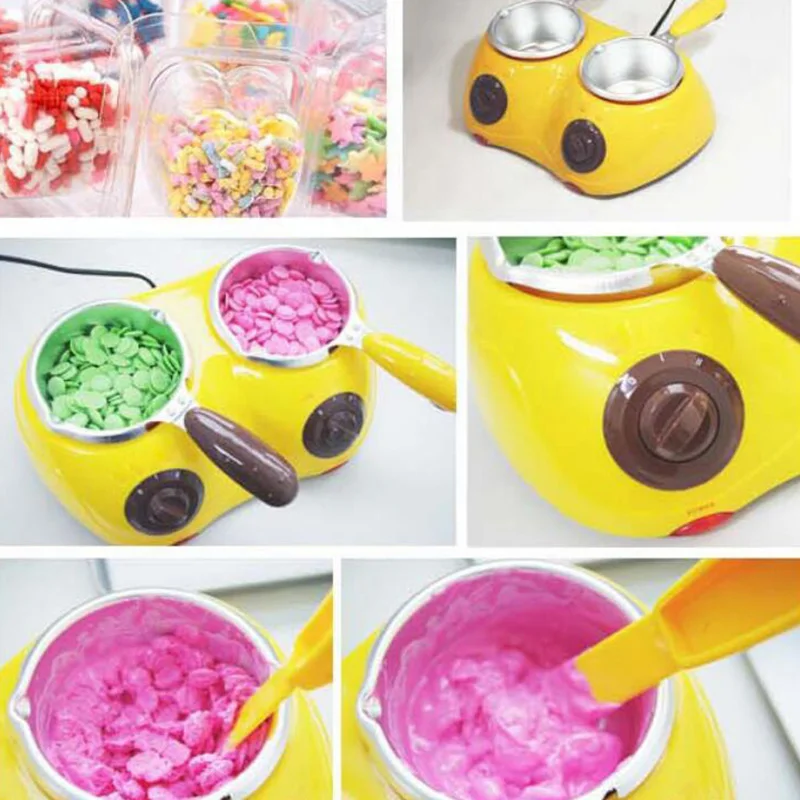 Электрический шоколад конфеты плавильный горшок Электрический плавильный станок кухонный инструмент "сделай сам"-желтый Us Plug