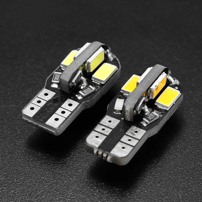 

10x T10 194 168 W5W 5730 8 SMD Canbus LED Car Light Side Wedge Light Lamp Bulb Reverse Lamp White/Warm Car Styling 12V