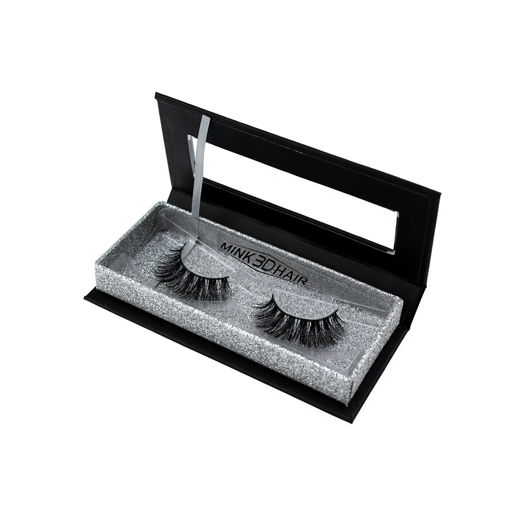 

100pcs whole sale 3d mink lash boxes packaging eyelash box custom logo faux cils empty case eyelashes extension container vendor