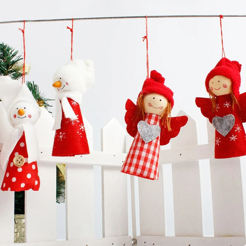 

2019 Angel Christmas Tree Ornament Xmas Hanging Pendant Dolls Christmas Home Holiday Decoration Kids Gifts
