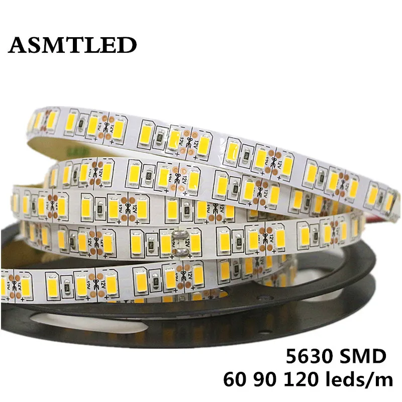 Super-brillante LED Flexible Tira de luz suave SMD 5630 Leds Impermeable Con Enchufe 