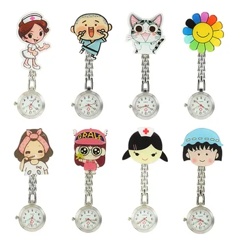 

Acrylic cartoon nurse table hanging watch nurse chest watch clip quartz watch