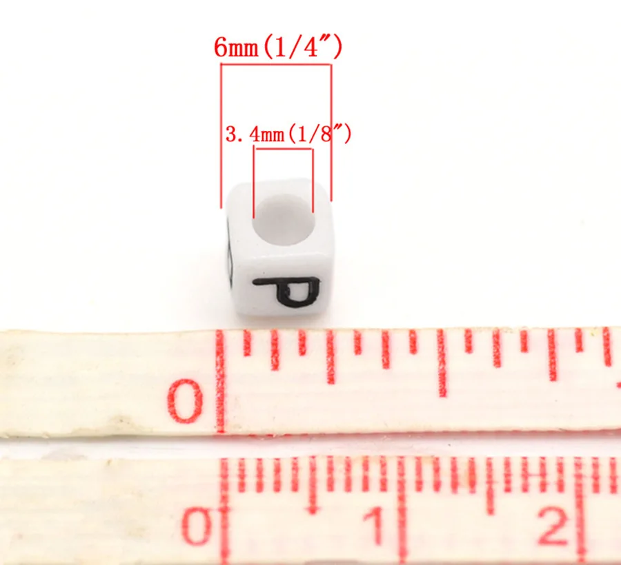 100 шт./лот A-Z белый/алфавитном порядке акриловые бусины кубические бусины для бижутерии, материал для рукоделия 6x6 мм(1/" x1/4"